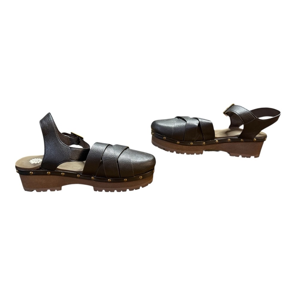 Yellow Box Rethel platform faux leather woven studded Sandals Women’s 9.5 - Picture 5 of 8